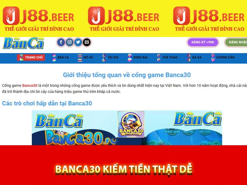 Banca30 kiếm tiền thật dễ